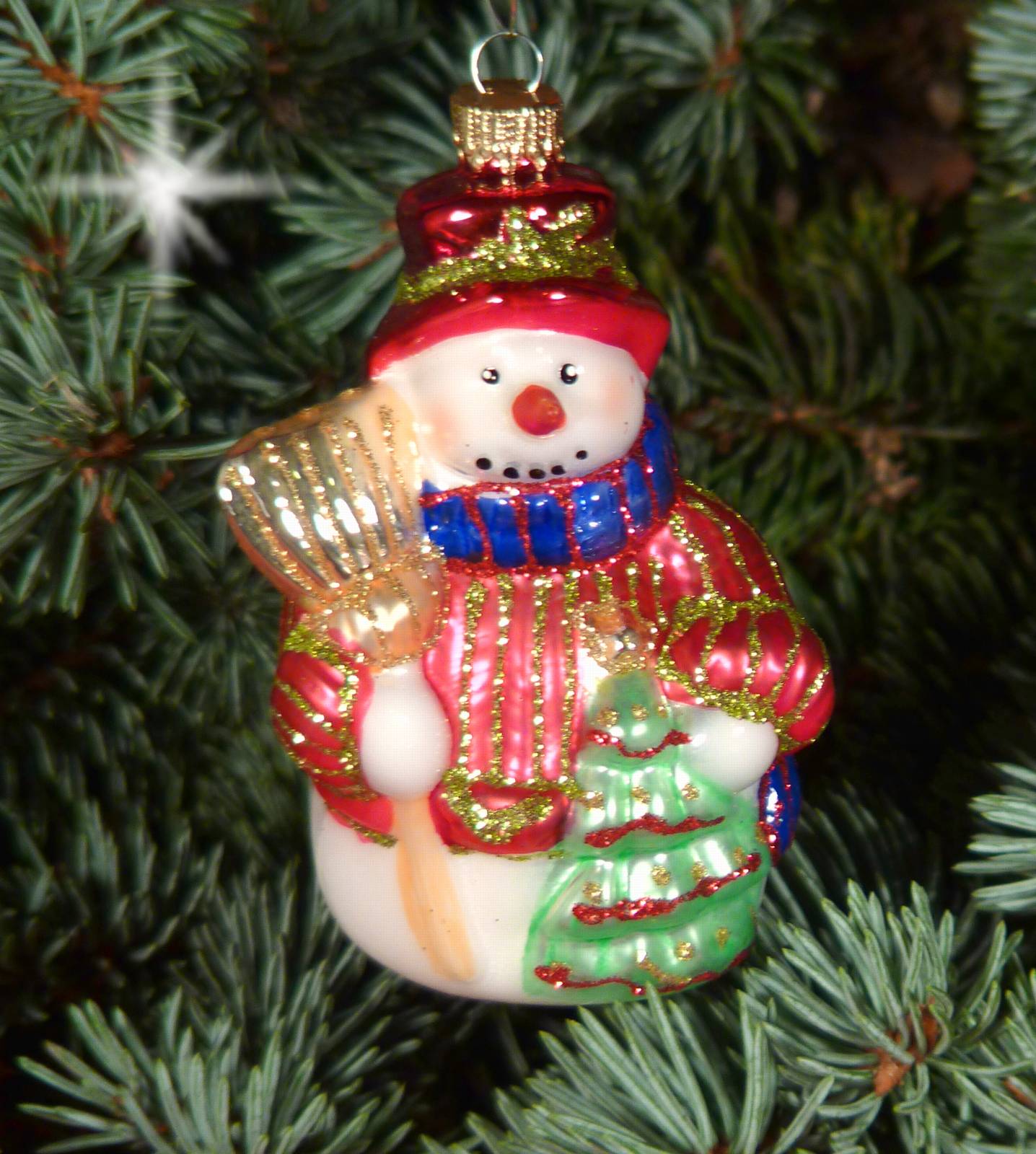 Weihnachtsschmuck Lauscha Glas Handmalerei Schneemann Glasblaserei Ornaments Home Garden